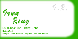 irma ring business card